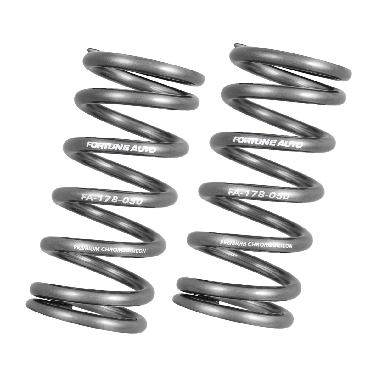 Scratch & Dent Fortune Auto Premium Chrome Silicon Springs (Sold in Pairs)