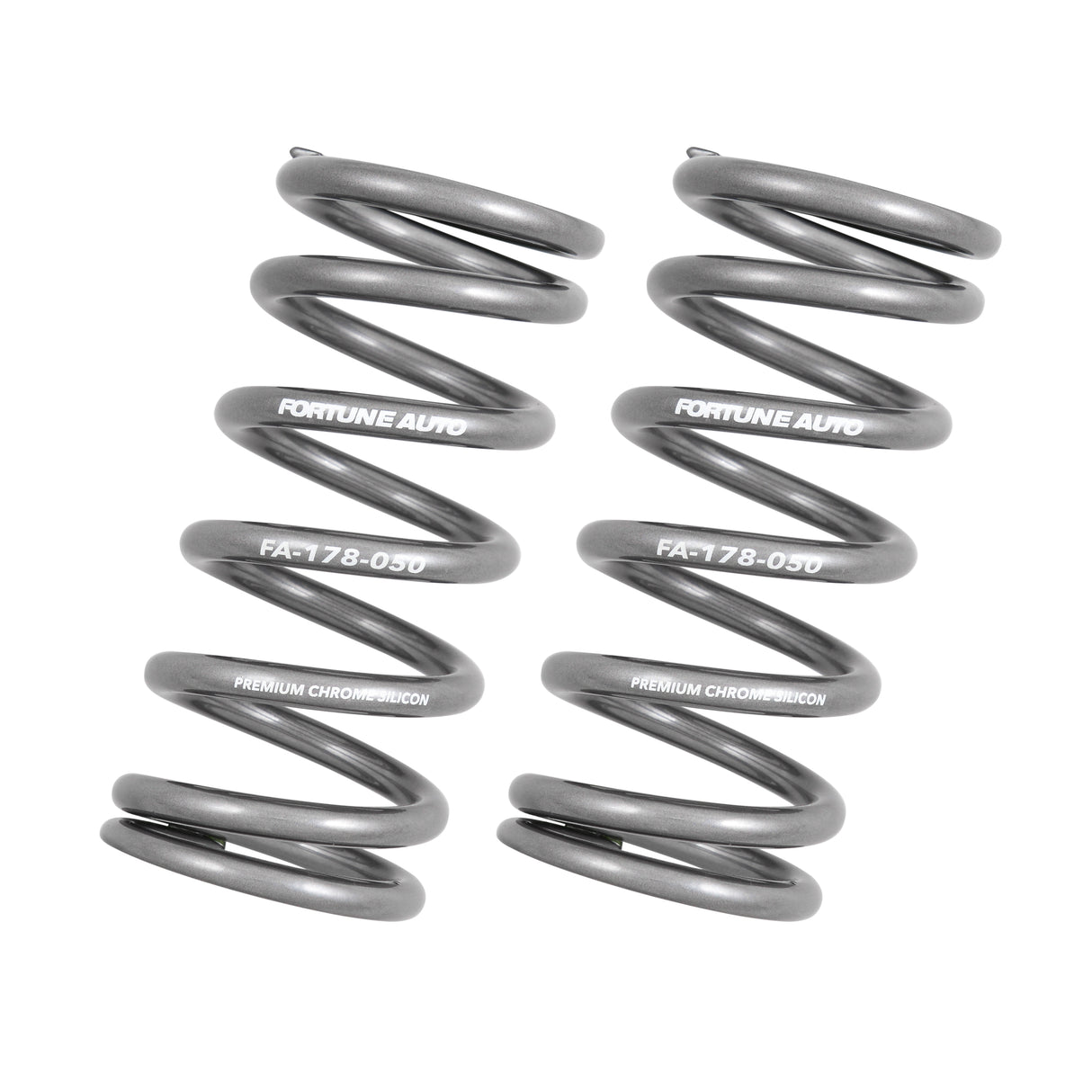 Fortune Auto Premium Chrome Silicon Springs (Sold in Pairs)